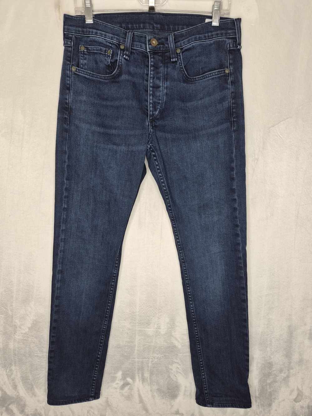 rag & bone Fit 1 Extra Slim Button Fly Jeans Bayview Dark Indigo Mens 31